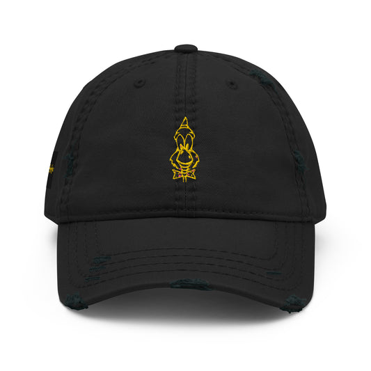 distressed logo hat